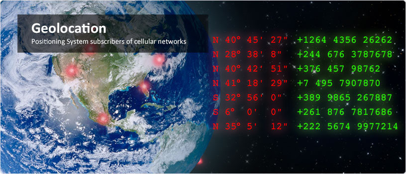 Geolocation. Positioning System subscriberes of cellular networks